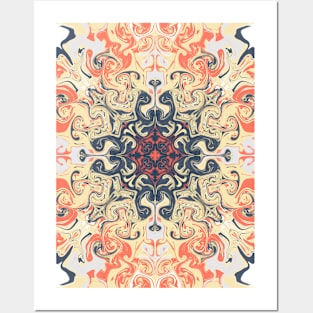 Psychedelic Pattern Yellow Posters and Art